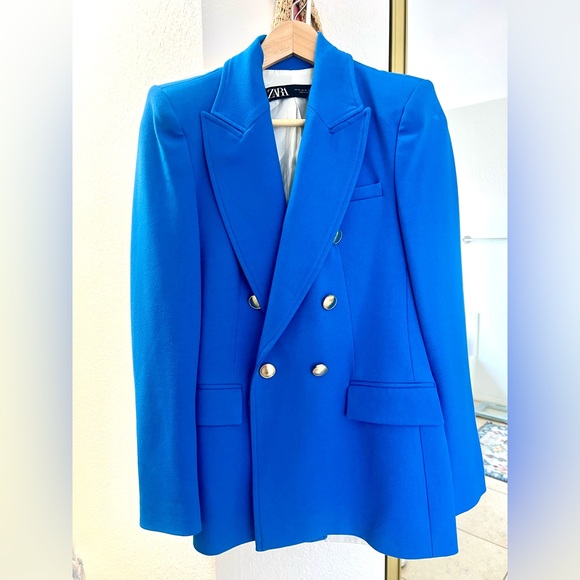 Zara tailored double breasted Balmain style Blazer - Picture 2 of 16